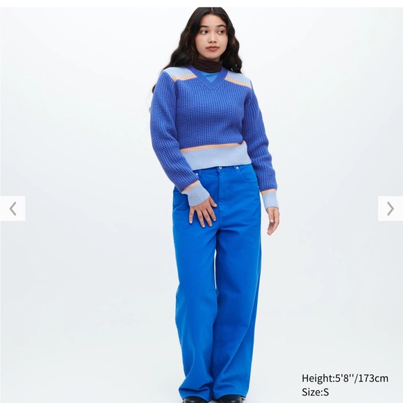 MARNI x Uniqlo Popcorn Knitted V Neck Long Sleeved Sweater - Picture 3 of 6